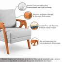Ver imagem 6 de Kit 2 Poltronas Sala de Estar Maya Luxo Linho Cinza M3 - Monari Design