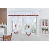 Cortina De Cozinha Morango Branco - 1