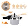 Panela de Pressão Indução Antiaderente Brinox 4,2l Ceramic Life Super Gris Cinza 4954/101 - 4