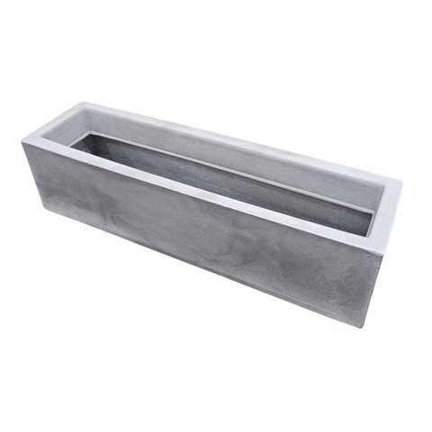 Vaso Cachepot Jardineira Floreira 57cm Polietileno - Cinza Claro - Floreira