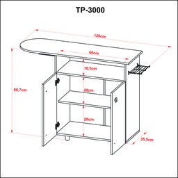 Tábua de Passar com Organizador  Tp3000 - 4