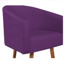 Ver imagem 5 de Poltrona Decorativa Sala de Estar Recepção Luiza Pés Palito Suede Roxo - ADJ Decor