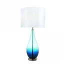Ver imagem 1 de Abajur em Vidro Cúpula Redonda Mart Collection Azul