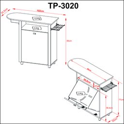 Tábua de Passar com Organizador  Tp3020 - 4