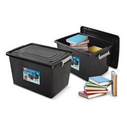 Caixa Organizadora Multiuso Plástica 56 Litros C Tampa - 6 Caixa Organizadora Multiuso Plástica 56 Litros C Tampa - 6