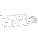 Ver imagem 5 de Sofá Ilha Modular para Sala 342cm com Puff Dublin K01 Linho Cinza - Lyam Decor