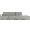Ver imagem 3 de Sofá Ilha Modular para Sala 342cm com Puff Dublin K01 Linho Cinza - Lyam Decor