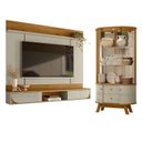 Ver imagem 1 de Painel para Tv Aura com Cristaleira Moss Cumaru Opala - Madetec