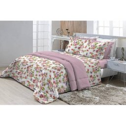 Jogo de Cama Solteiro 180 fios Innovare Clara 4 peças Textil Lar - 1