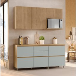 Cozinha Modulada 4 Peças Nesher Rainha Ripado 100% Mdf - 1