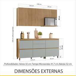Cozinha Modulada 4 Peças Nesher Rainha Ripado 100% Mdf - 5