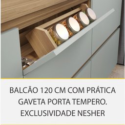 Cozinha Modulada 4 Peças Nesher Rainha Ripado 100% Mdf - 12