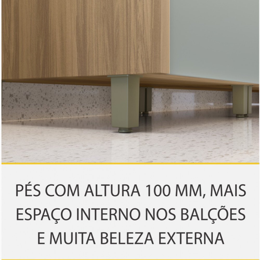 Cozinha 4 Peças Nesher Rainha Ripado 100% Mdf - 12