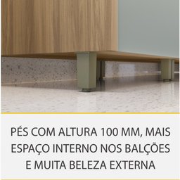 Cozinha Modulada 4 Peças Nesher Rainha Ripado 100% Mdf - 4