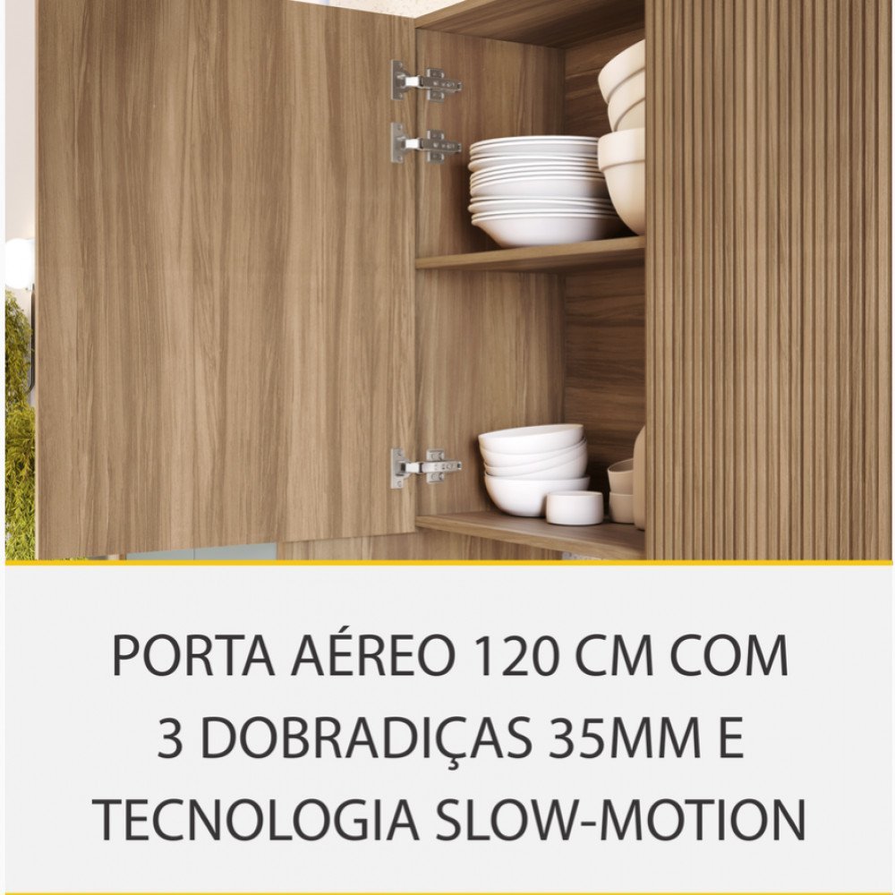 Cozinha 4 Peças Nesher Rainha Ripado 100% Mdf - 5