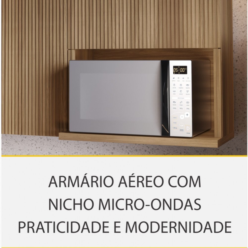 Cozinha 4 Peças Nesher Rainha Ripado 100% Mdf - 10