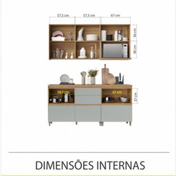 Cozinha Modulada 4 Peças Nesher Rainha Ripado 100% Mdf - 7