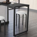 Ver imagem 3 de Mesa de Cozinha Porto Preto 90 cm com 02 Banquetas Manu Corino Branco - D’Rossi