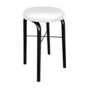 Ver imagem 5 de Mesa de Cozinha Porto Preto 90 cm com 02 Banquetas Manu Corino Branco - D’Rossi