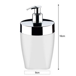 Porta Sabonete Líquido Dispenser 400ml Pia Banheiro - Branco - 4