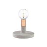 Luminária de Mesa com Base em Cimento e Metal Cobre Cobre - 1