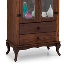 Ver imagem 6 de Cristaleira 2 Gavetas Madeira Maciça Portas Vidro D112 Imbuia Shop Jm