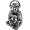 Estatua Macaco Head Phone Prateado 19cm - Led Lustre - 1