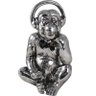 Estatua Macaco Head Phone Prateado 19cm - Led Lustre - 2