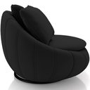 Ver imagem 2 de Poltrona Decorativa Giratória Kira M03 Veludo Preto - Lyam Decor