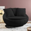 Ver imagem 6 de Poltrona Decorativa Giratória Kira M03 Veludo Preto - Lyam Decor