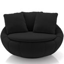 Ver imagem 5 de Poltrona Decorativa Giratória Kira M03 Veludo Preto - Lyam Decor