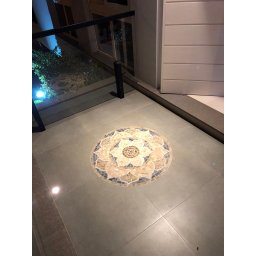 Mandala Indiana Piso Mosaico Lótus Iii 70cm - 5