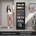 Ver imagem 6 de Armário Multiuso 60 Cm 1 Porta Preto Madesa