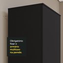 Ver mais imagens de Armário Multiuso 60 Cm 1 Porta Preto Madesa