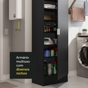 Ver imagem 7 de Armário Multiuso 60 Cm 1 Porta Preto Madesa