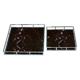 bandeja PORTO marmorizado preto 40cm kit c/2pçs Ilunato AH0165 - 1 bandeja PORTO marmorizado preto 40cm kit c/2pçs Ilunato AH0165 - 1