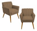 Ver imagem 1 de Kit 2 Poltronas Decorativa Cecília - Cappuccino