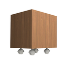 Ver imagem 2 de Baú Organizador de Brinquedos Mdf com Rodízios Plancasa:louro Freijó