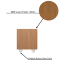 Ver imagem 5 de Baú Organizador de Brinquedos Mdf com Rodízios Plancasa:louro Freijó