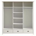 Ver imagem 5 de Guarda Roupa Casal 196cm 3 Portas Deslizantes Lazio Branco/Freijó F07 - Mpozenato