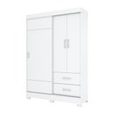 Ver imagem 5 de Guarda Roupa Solteiro 03 Portas 02 Gavetas Corba Briz Branco/branco E Rosa Chá Ii
