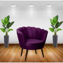 Ver imagem 4 de Kit Duas Poltronas Pétalas em Sued Premium Roxo