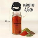 Ver imagem 6 de Porta Condimentos Giratório 12 Potes de Vidro Inox Preto Quadrado