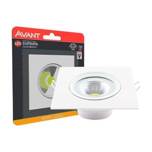 Spot Led Embutir Quadrado Bivolt 7w 3000k Avant