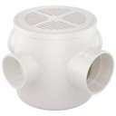 Ver imagem 1 de Caixa Sifonada 100x100x50 Branca Redonda - 11571151 - Fortlev Caixa Sifonada 100x100x50 Redonda Bran