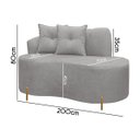 Ver imagem 6 de Sofá Namoradeira Orgânico Grécia 3 Lugares 200cm Bouclê:bouclê Cinza
