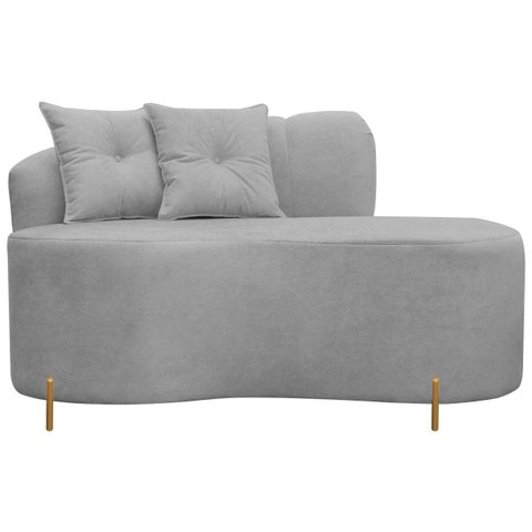 Sofá Namoradeira Orgânico Grécia 3 Lugares 200cm Bouclê:bouclê Cinza