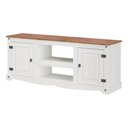 Ver imagem 1 de Rack Grande Branco 2 Portas Madeira Maciça:branco/carvalho