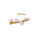 Ver imagem 4 de Lustre Pendente Jaboticaba Espiral Dourado Retro Bola 8 Globos