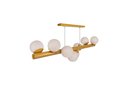 Ver imagem 4 de Lustre Pendente Jaboticaba Espiral Dourado Retro Bola 8 Globos